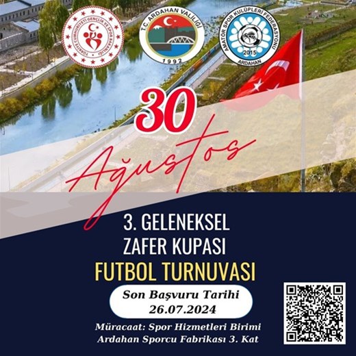  30 Ağustos Zafer Kupası Futbol Turnuvası Başlıyor