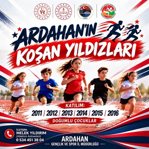 ARDAHAN’IN KOŞAN YILDIZLARI PROJESİ ATLETİZM SEÇMELERİ BAŞLIYOR